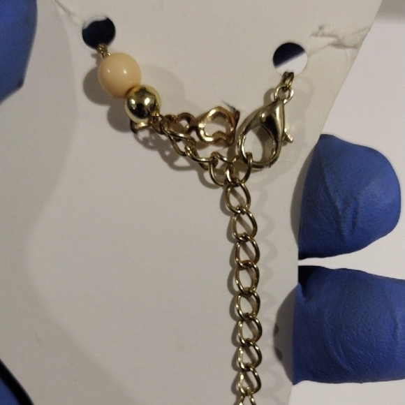 Beaded Gold-Tone Anklet Flower Charm & Matching Toe Ring – Summer Beach Jewelry - Picture 8 of 9